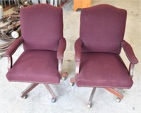 (2) Rolling executive office arm chairs.