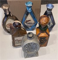 6 Vintage Liquor Bottles / All Empty / Ships