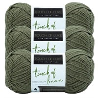 Lion Brand Yarn Touch of Linen Yarn, Army