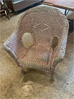 OLD WICKER CHAIR AS IS
