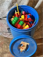 Bucket of Legos in Tyco Lego Bucket