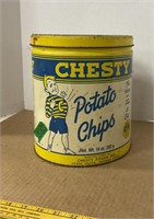 Chesty Potato Chips Tin 14 oz