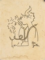 JEAN COCTEAU French 1889-1963 Ink on Paper