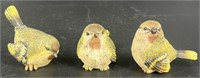 3 Small Bird Figurines