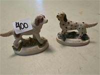 Jasco hand painted dog figurines - writing has