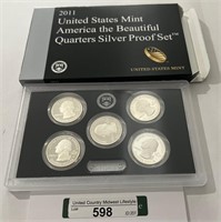 2011 US Mint Quarters Silver Proof Set