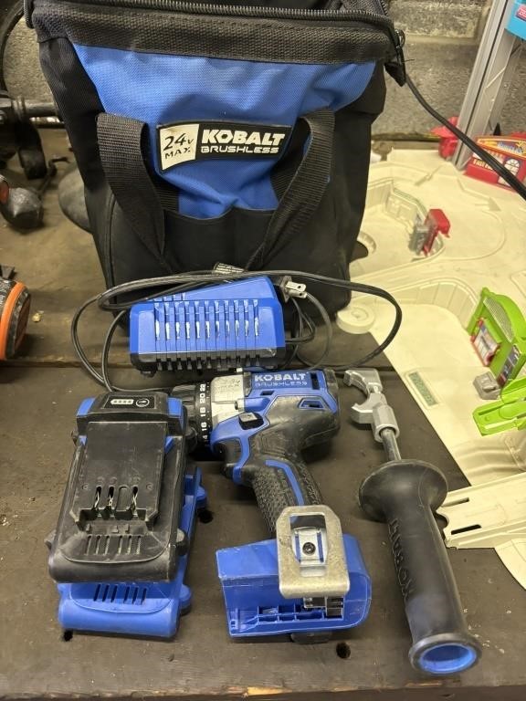 24volt kobalt brushless drill/driver , 2 batteris