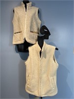 Two Orvis Ladies Fleece Vests