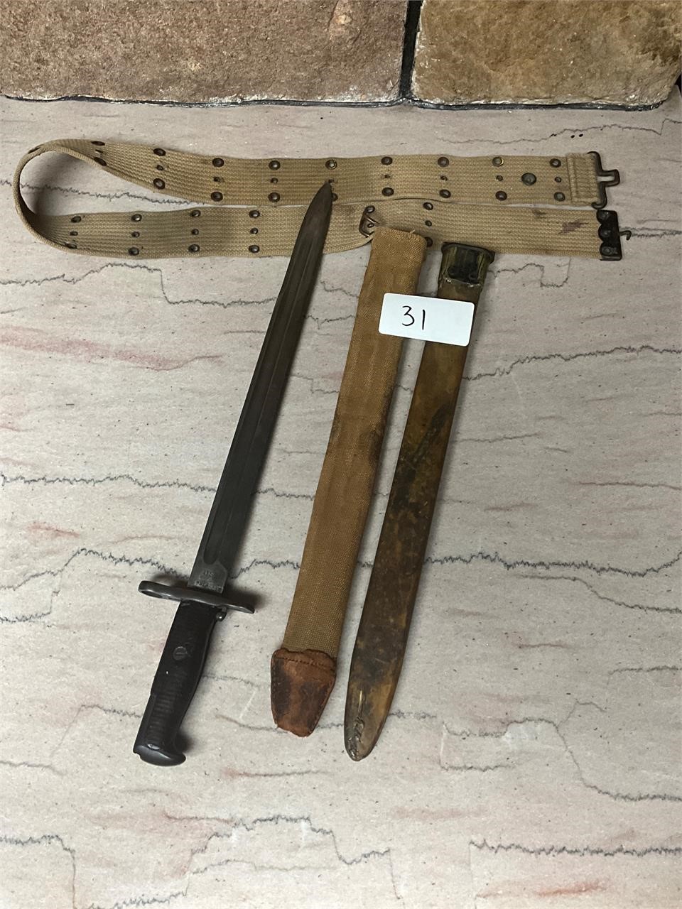 WWI SA 1918 US Military Bayonet Knife 16” Blade