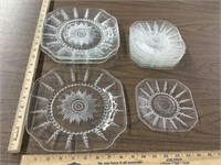 4 Sizes of Federal Glass Columbia Crystal Plates