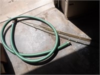 Green Discharge Hose + Metal Stakes, Etc.