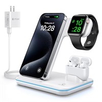 WAITIEE Wireless Charger 3 in 1, 15W Fast
