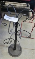 BLACK WROUGHT IRON STAND WITH HANGERS