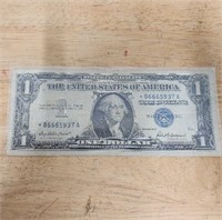 $1 Silver Certificate 1957 Blue Seal Star Note