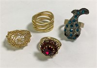 Four Costume Rings