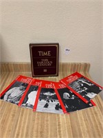 5 Reproduction Vintage Time Magazines in Holder