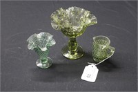 Fenton Assorted Green Glassware