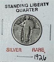 Rare 1926 Silver Standing Liberty Quarter
