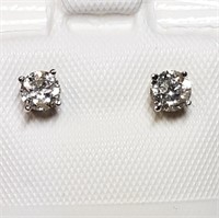 Certified 14K  Diamond(0.4ct) Earrings