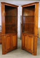 Pair of Hand Crafted Corner Cabinets