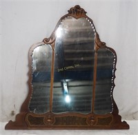 Vintage 36" Dresser Table Top Cut Glass Mirror