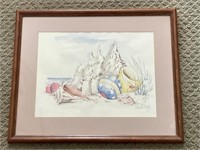 Bucy, Harriett. Beach Scene Print