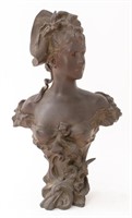 French Belle Epoque Bust of a Beauty, ca. 1900