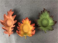 Ceramic Leaf Tea Candle Holders