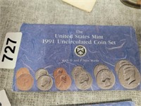1991 US MINT COIN SET