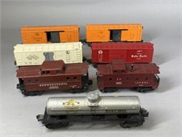 LOT OF (7) VINTAGE LIONEL O-GAUGE TRAIN CARS