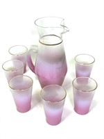 MC Pink Frosted Glass Set