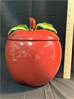 Ceramic Apple Jar w Lid