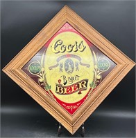 COORS BANQUET BEER FRAMED MIRROR SIGN