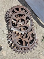 (15) Decorative Rotary Hoe Roller Wheels