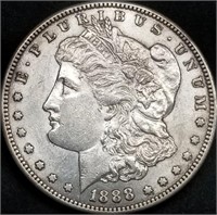 1888-S US Morgan Silver Dollar, High Grade Semi Ke