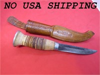 Vintage Hunting Knife Made in Finland w Sheath
