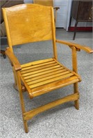 Folding Wooden Chair.  NO SHIPPING.  Important