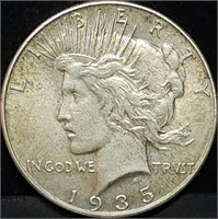 1935 Peace Silver Dollar, Better Date