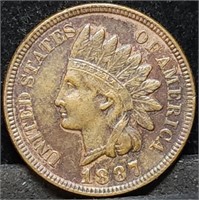 1887 Indian Head Cent, Better Grade