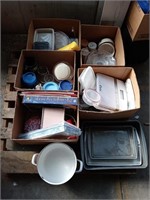 Pallet of miscellaneous dishes cups and more