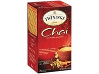 Twinings, Flavored Black Tea, Chai, 25 Tea Bags,