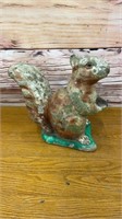 Old Heavy Concrete Squirrel Yard Decor Statue,