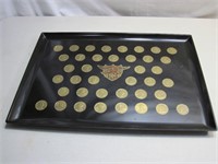 Couroc Presidential Coins Serving Tray