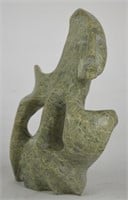 FINE INUIT CARVED STONE ABSTRACT INUK SCULPTURE