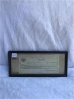 Framed U.S. Navy Appointment