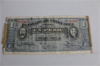 Short- Snorter 1915 Un Peso