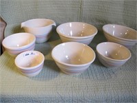 9 PIECE POTTERY BOWL SET ALL CLEAN