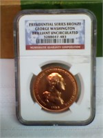 Presidential bronze George Washington uncirculated