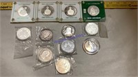12 Emmetsburg IA Irish dollars, silver color