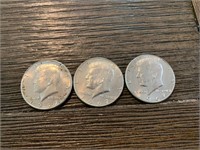 (3) 1967 Kennedy Half Dollars